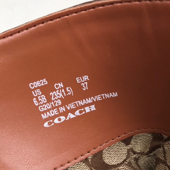 COACH Farrah Brown Leather Tall Riding Boots Logo Buckle NEW NWOB - Picture 12 of 15